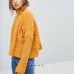 cozy yellow sweater